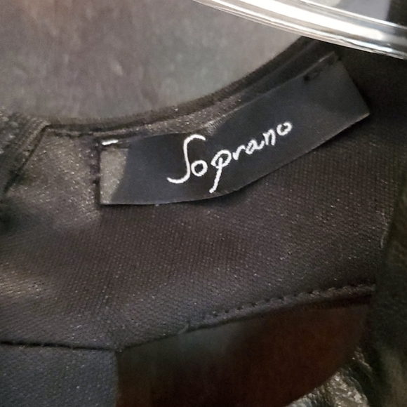 Black mini dress with maxi overlay - Picture 2 of 4